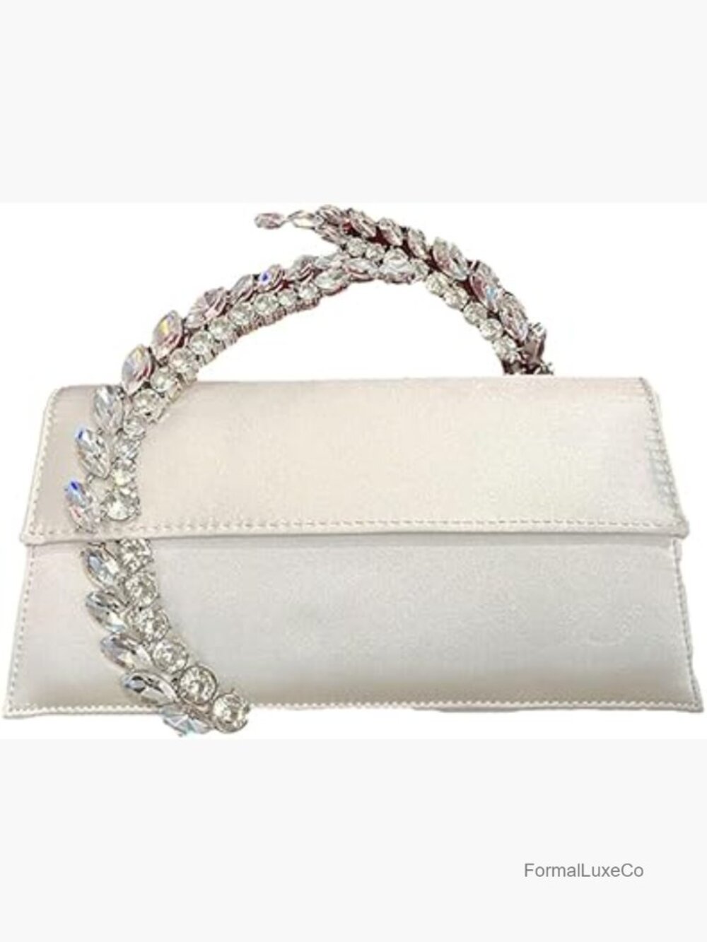 Evening Clutch Crystal Handle Flap Handbag Crossbody Chain Purse Wedding Party